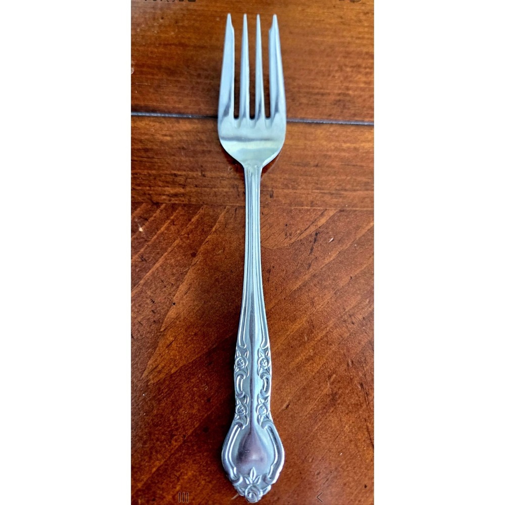 18 Pc Silverware Set 10 Teaspoons 8 Forks Nasco Stainless Elizabethan II Floral - Picture 5 of 6